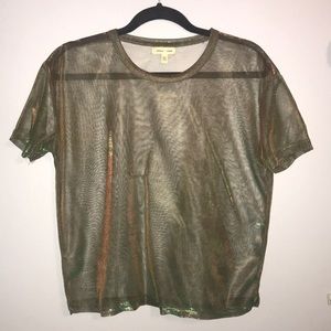 Holographic mesh t-shirt